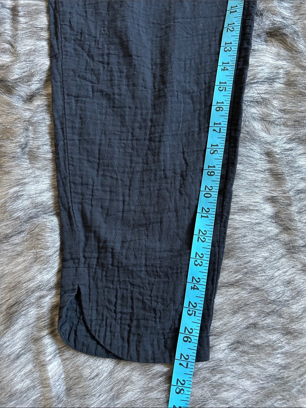 Pact Coastal Double Gauze Tapered Pull On Pant Black Lightweight Organic Cotton - Picture 7 of 9